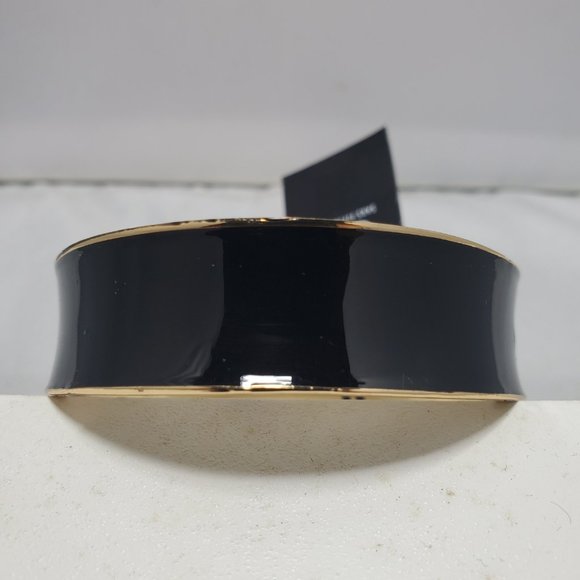 Saks Fifth Ave Black enamel bangle bracelet - Picture 2 of 4